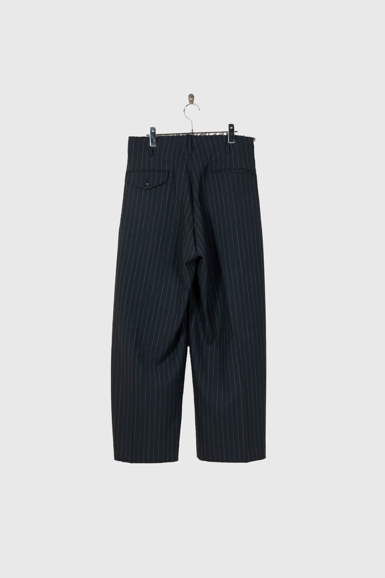Pleats bonded wool pants