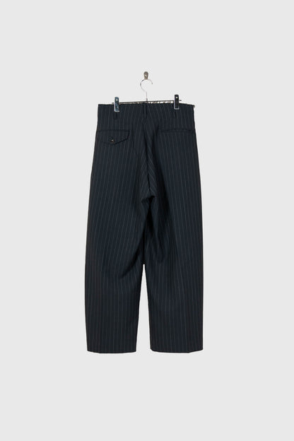 Pleats bonded wool pants