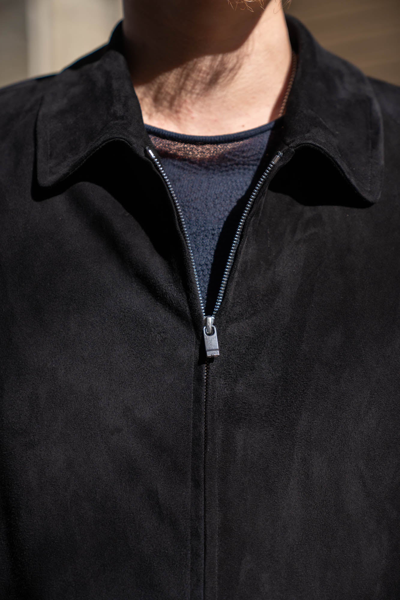 sheep suede light blouson