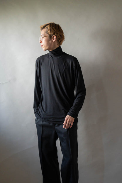 Stretch jersey super high neck