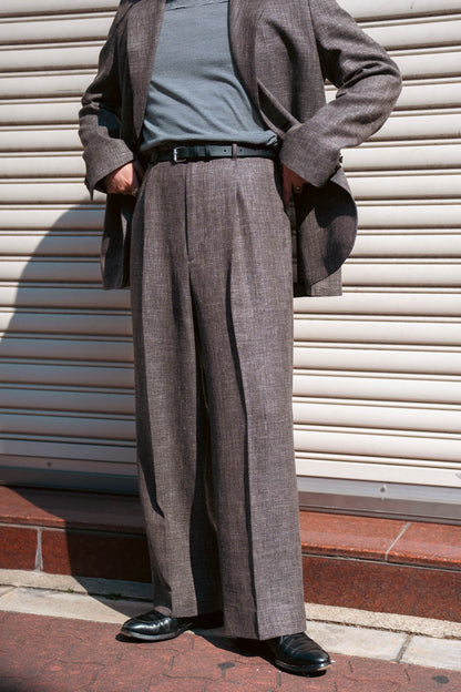 WOOL LINEN 1TUCK SLACKS