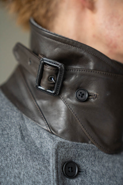 WOOL CASHMERE LAYERED COMBINATION COAT(ST.1539)