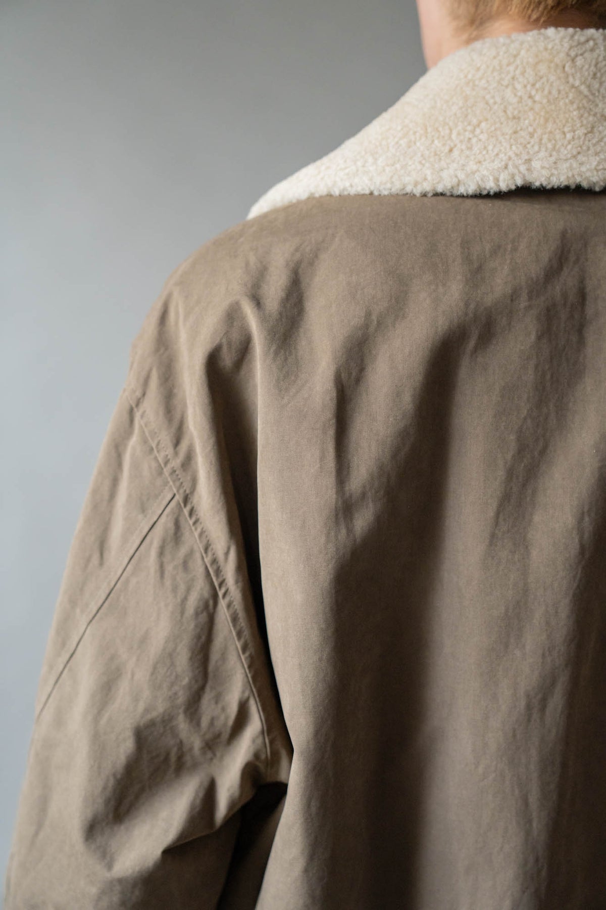 DETATCHABLE COLLAR RESIN-FINISH COTTON JACKET(ST.1576)