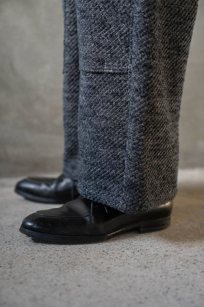 Hand Stitched Rigid Denim Knit Pants