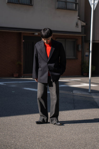 WOOL KERSEY OVERSIZED SINGLE BREASTED JACKET(ST.1413)