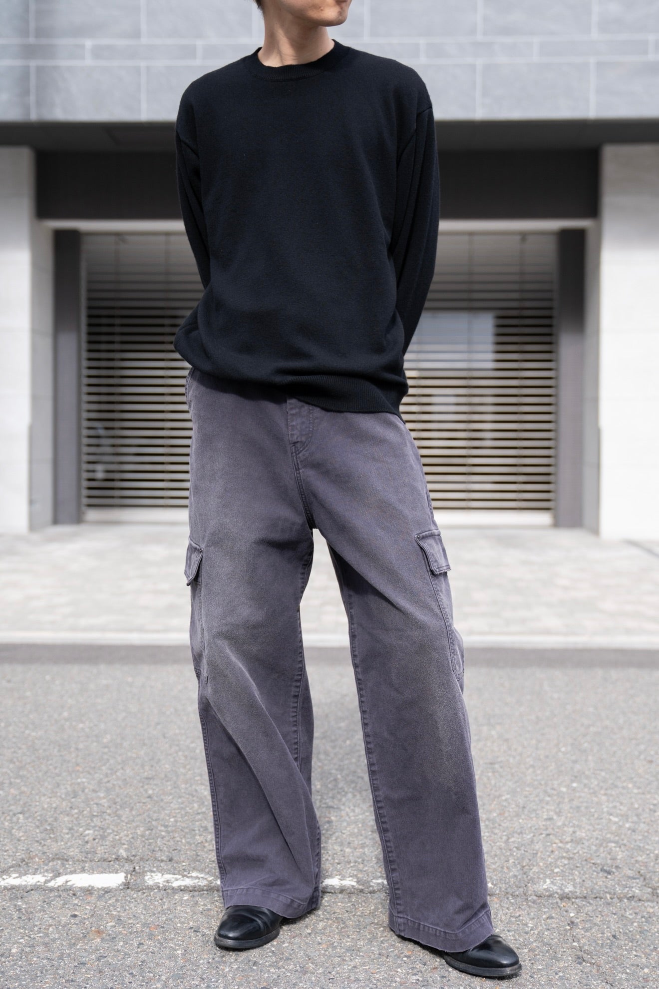 RIGID CASHMERE GARMENT DYED SWEATER P/O