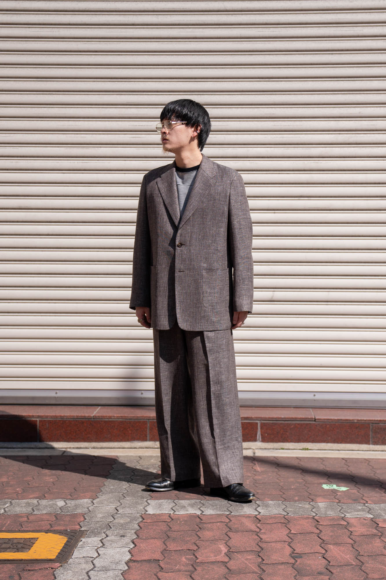 WOOL LINEN 1TUCK SLACKS