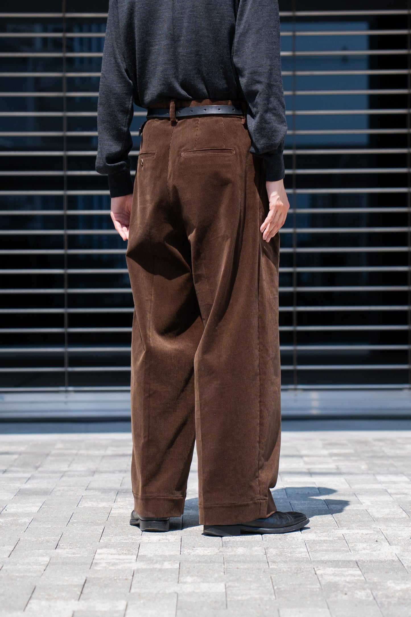 CORDUROY 2TUCK WIDE TROUSERS