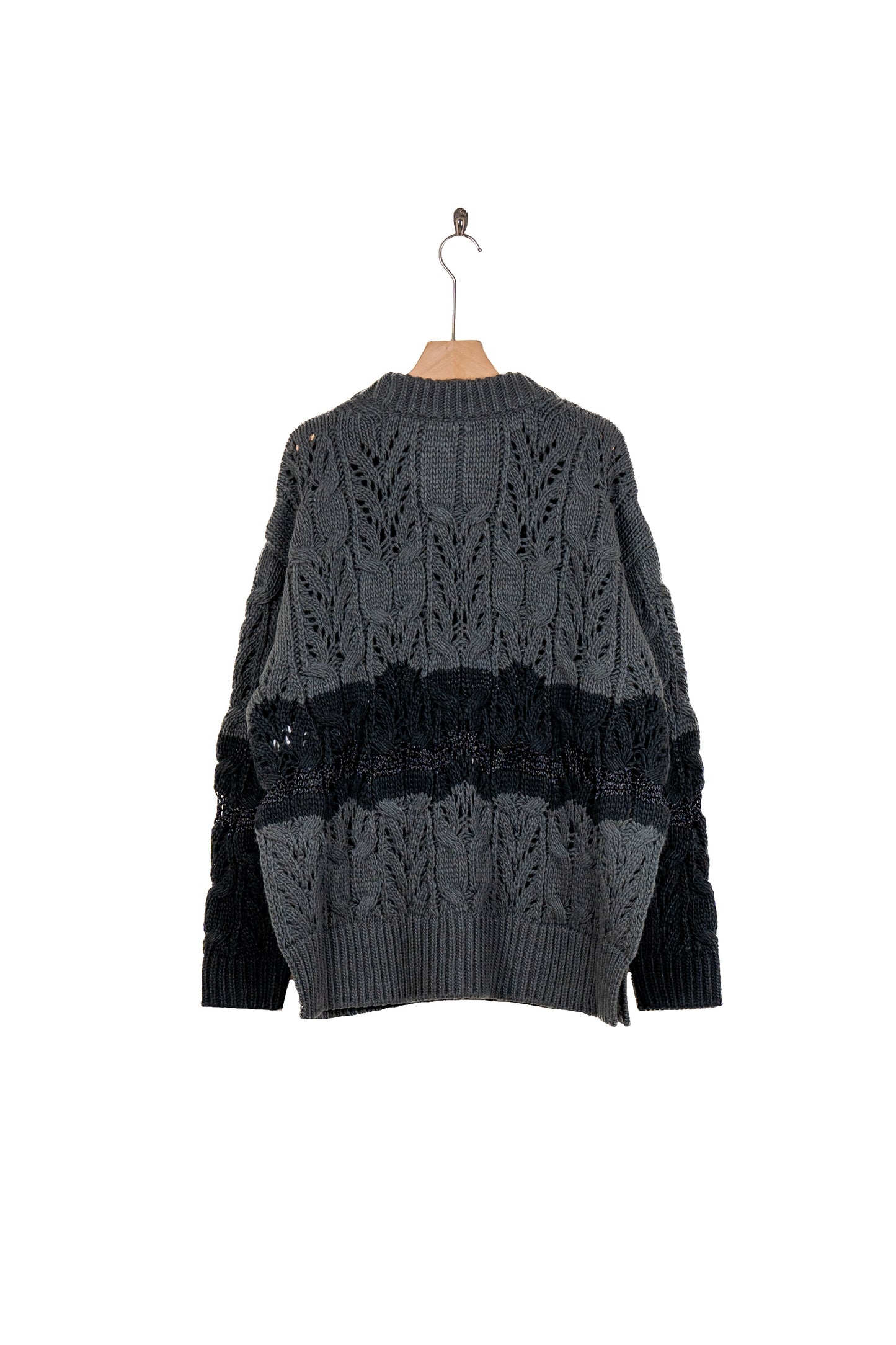 Wool cable knit sweater