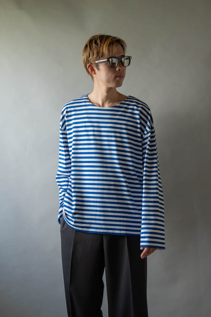 BORDER LONG T SHIRT