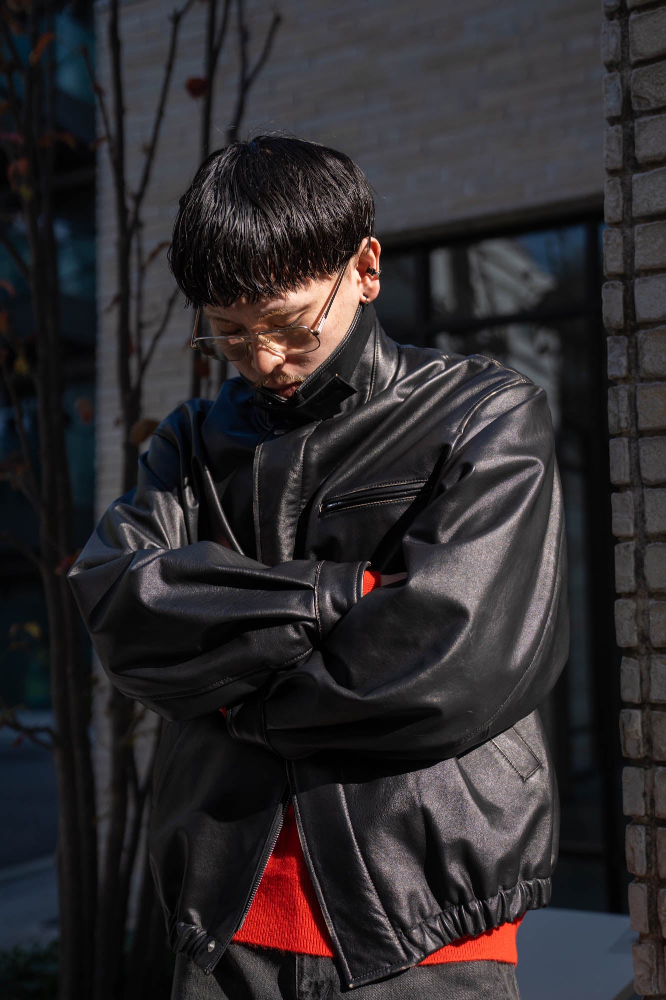 COW LEATHER VINTAGE ZIP JACKET(ST.1380)