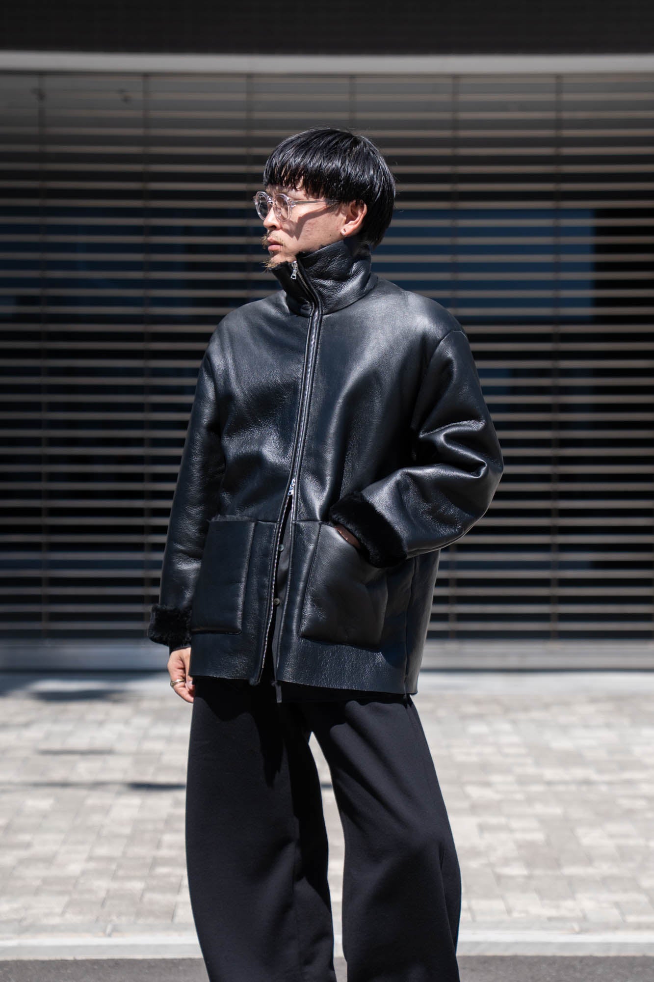 CUT-OFF MOUTON JACKET(ST.1222)