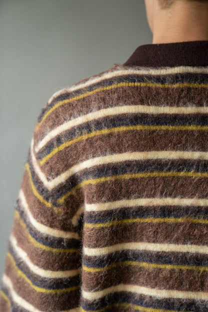KID MOHAIR RIBBED KNIT POLO LS(ST.1647)