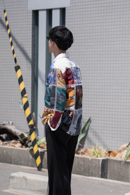 Patchworked Silk Shirt