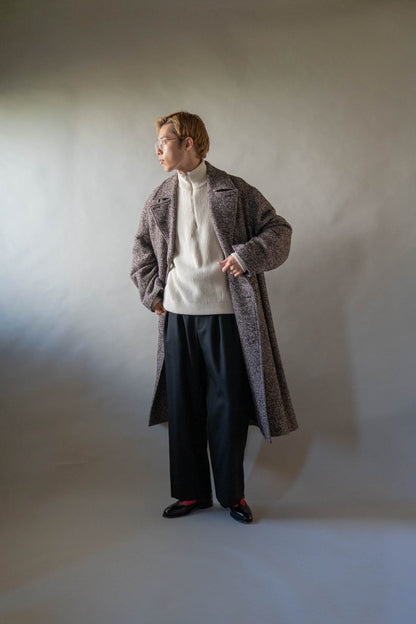 LOOP TWEED DOUBLE-BREASTED COAT