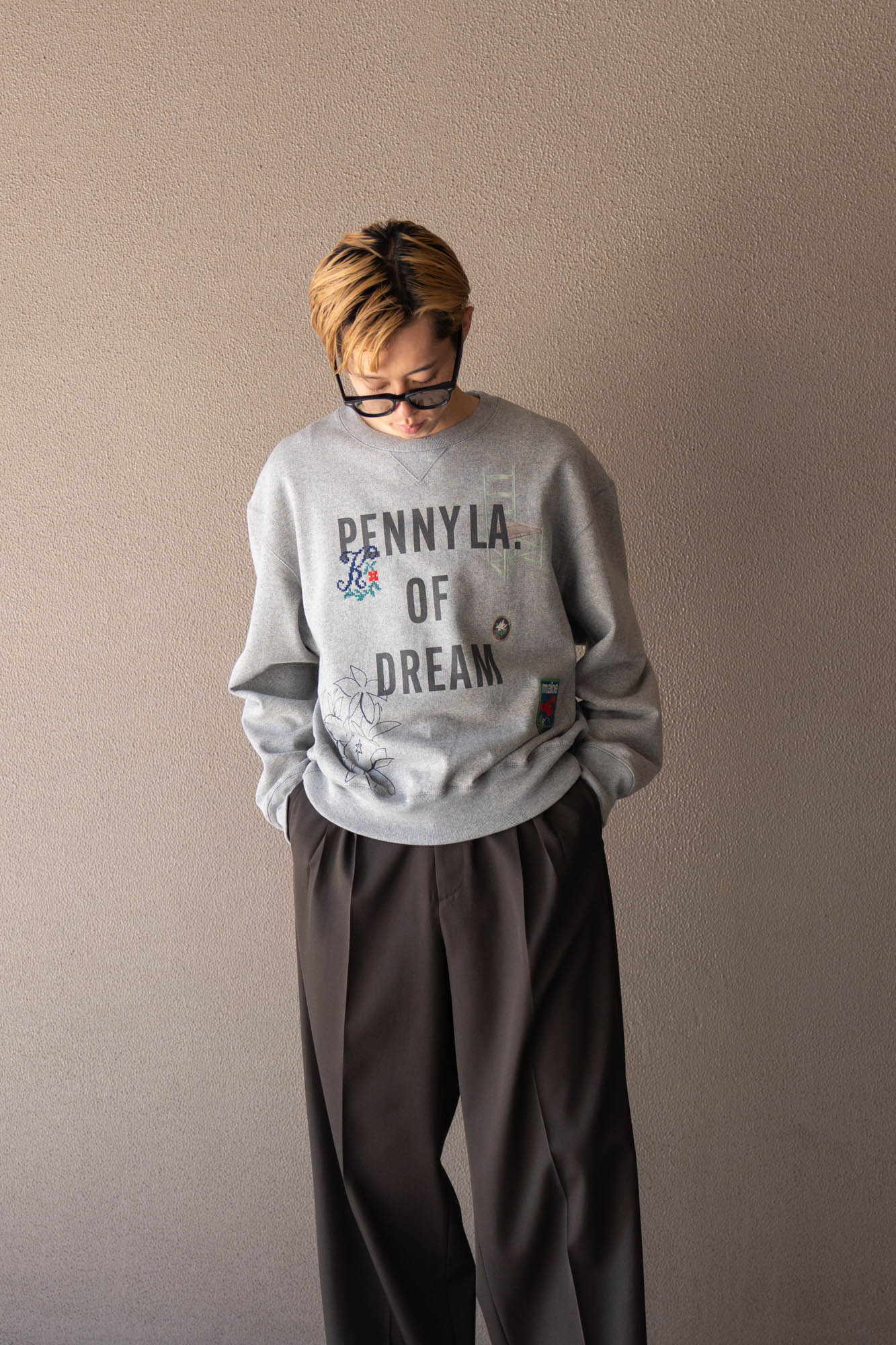 Hand-stitched sweatshirt