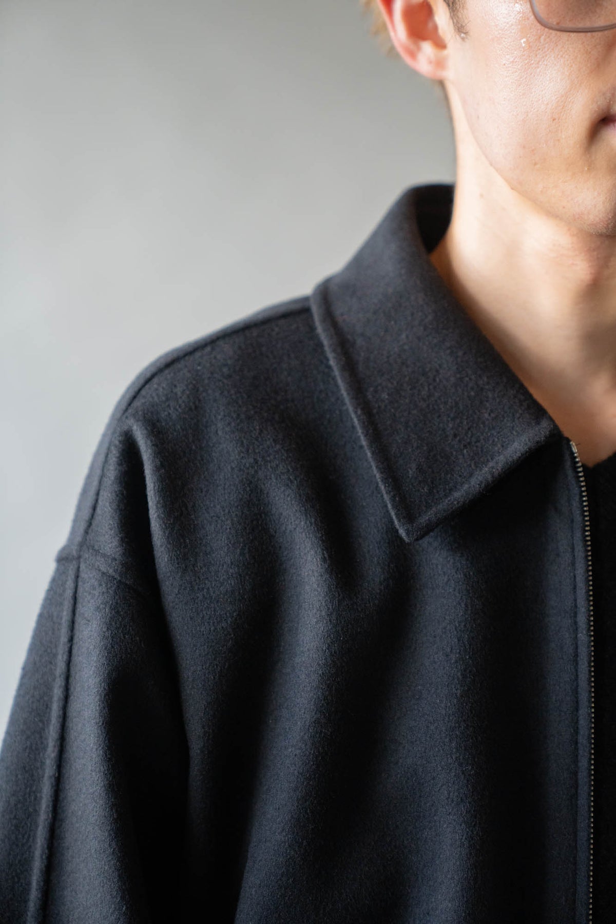 W/CA DOUBLE FACE CLOTH ZIP JACKET(ST.1545)