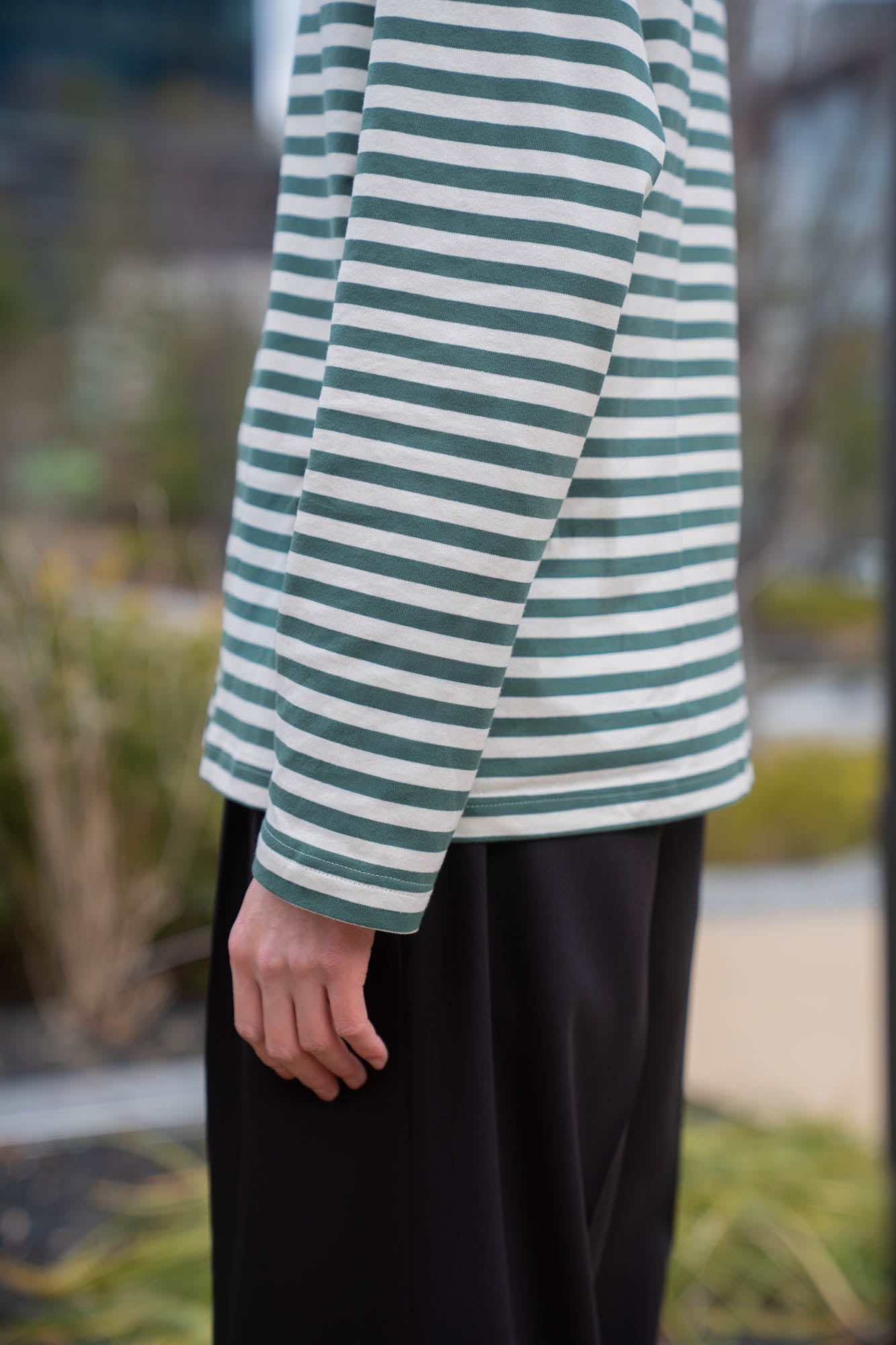 sign別注 Hand-Embroidered Stripe Long Sleeve T-Shirt