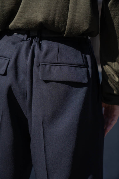 TWO TUCKS WIDE TROUSERS