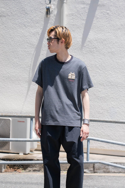Hand-Embroidered Stripe T-Shirt