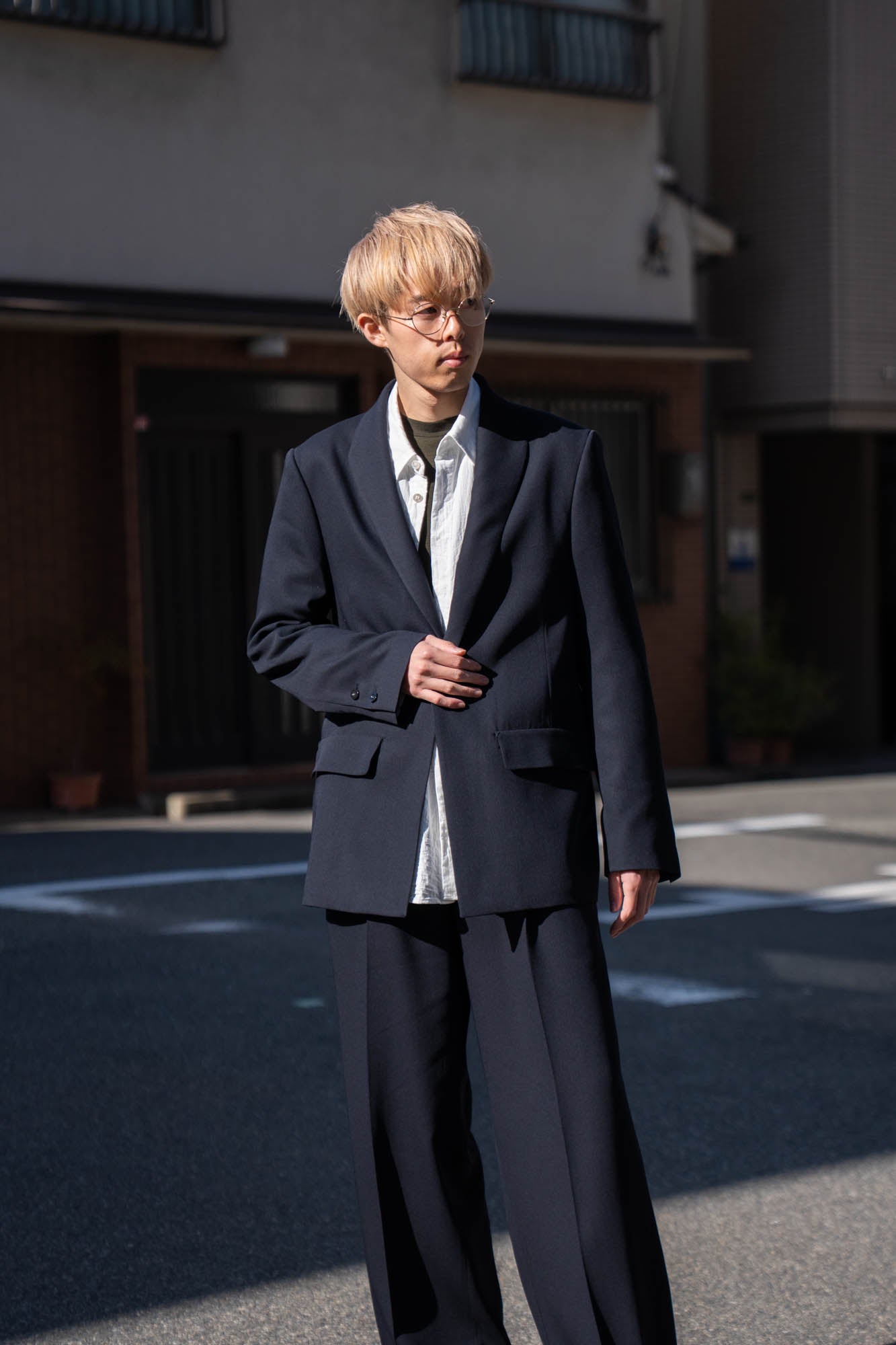 MODIFIED SHAWL COLLAR JACKET