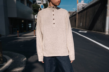 BOTTLE-NECK KNIT PULLOVER