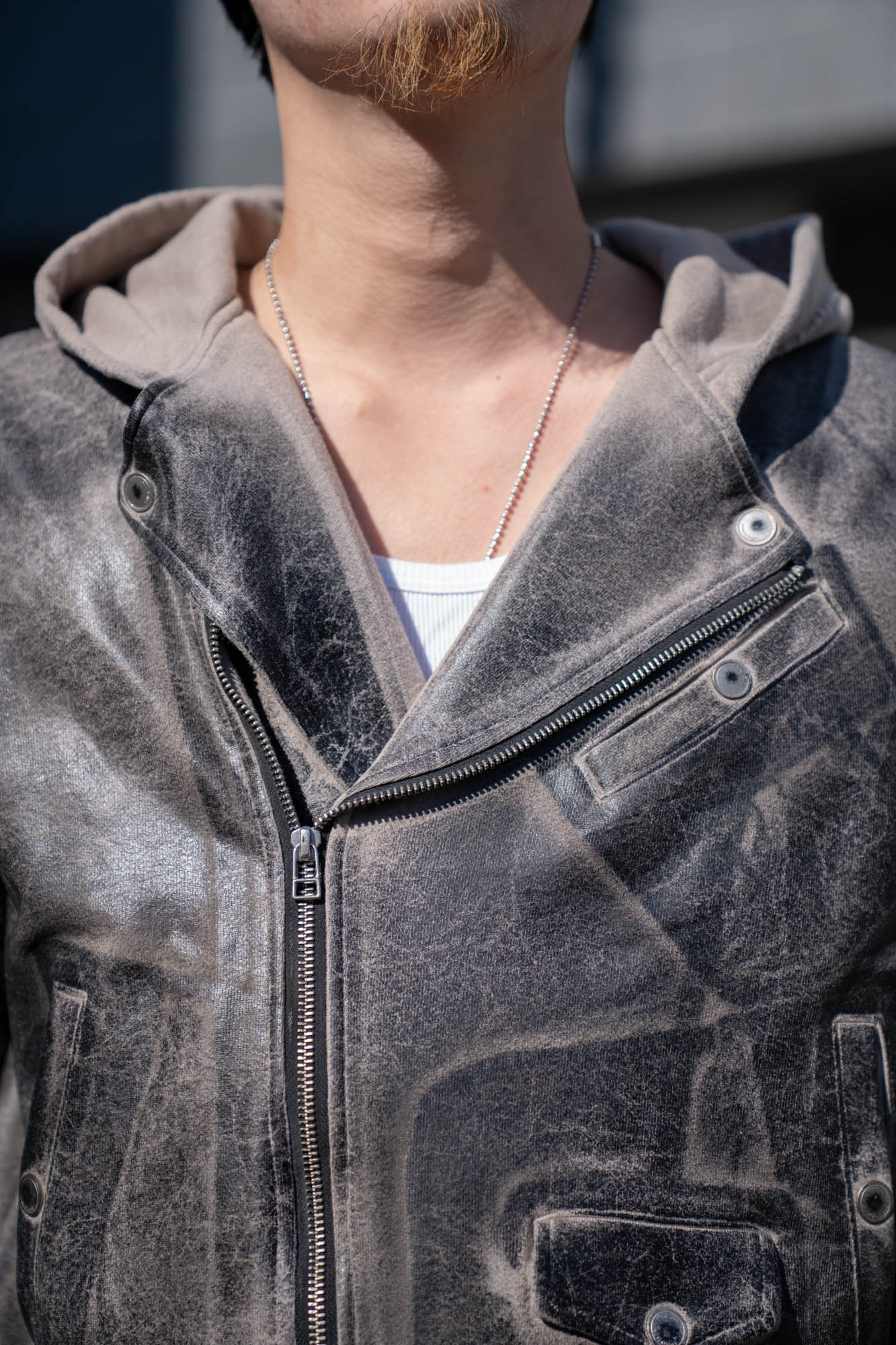 CRACKING COATED RIDERS PARKA .15