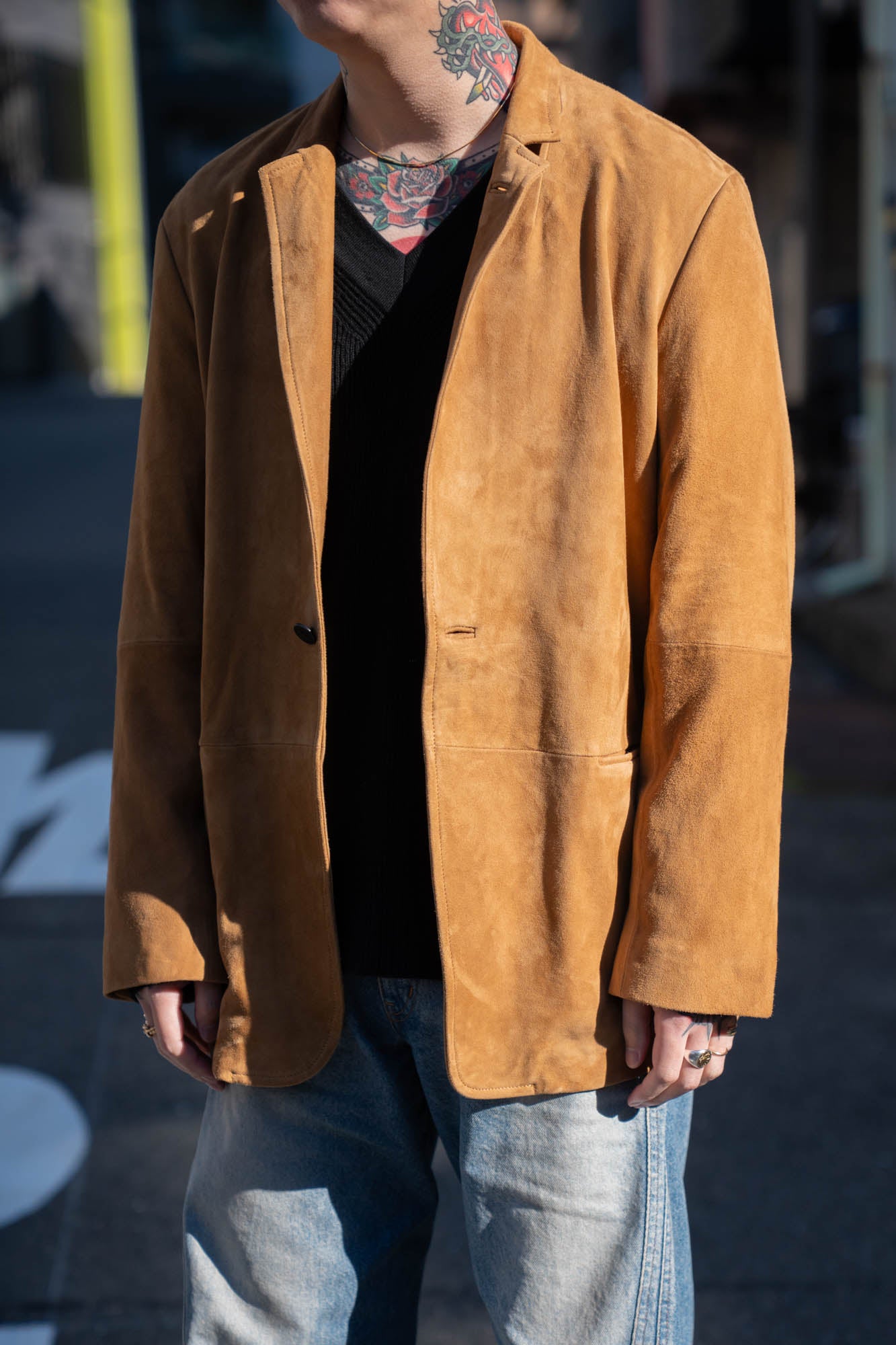 Suede Single Breasted Jacket | レザージャケット OVERCOAT（オーバー
