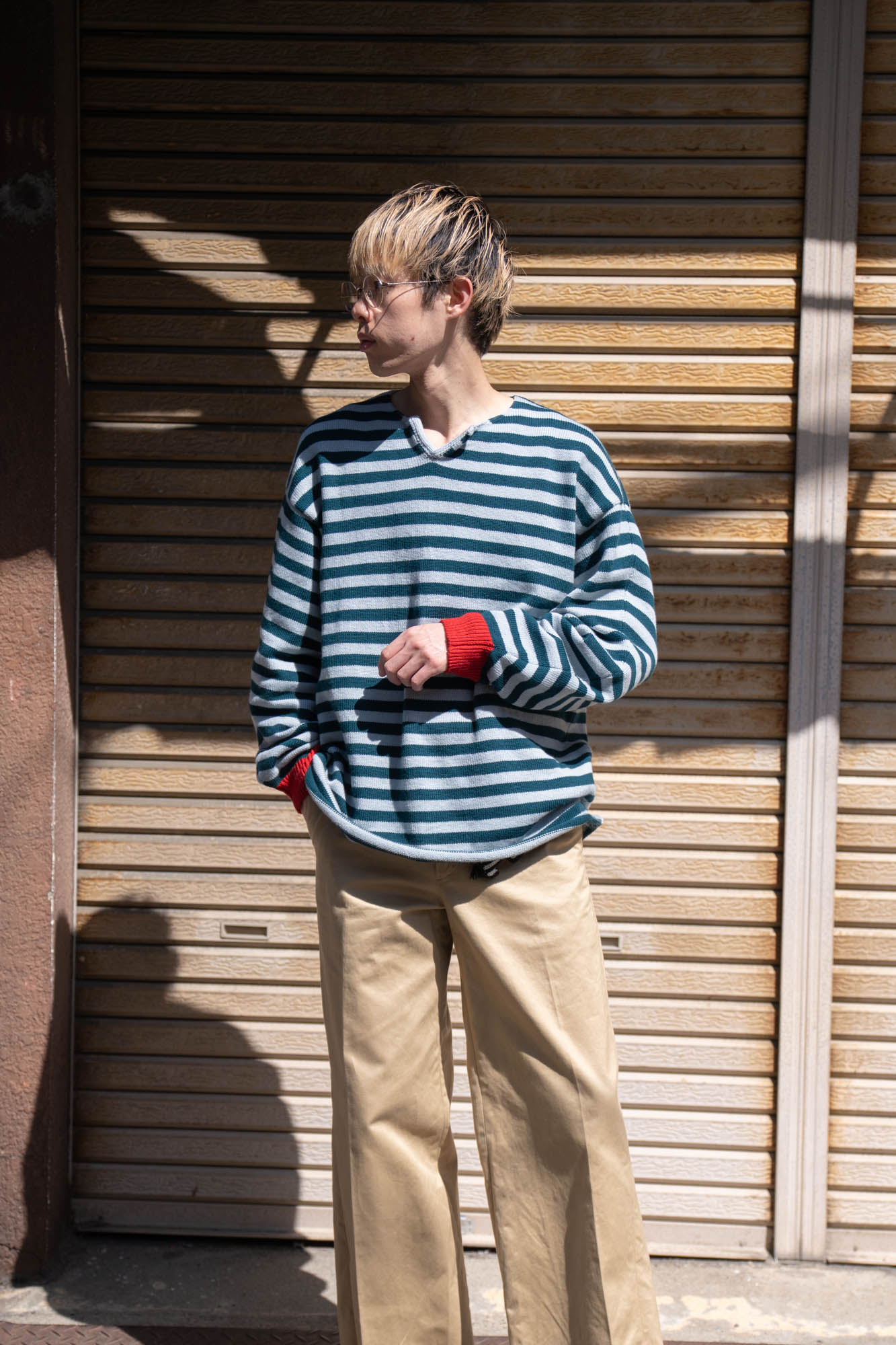Cotton skipper border pullover