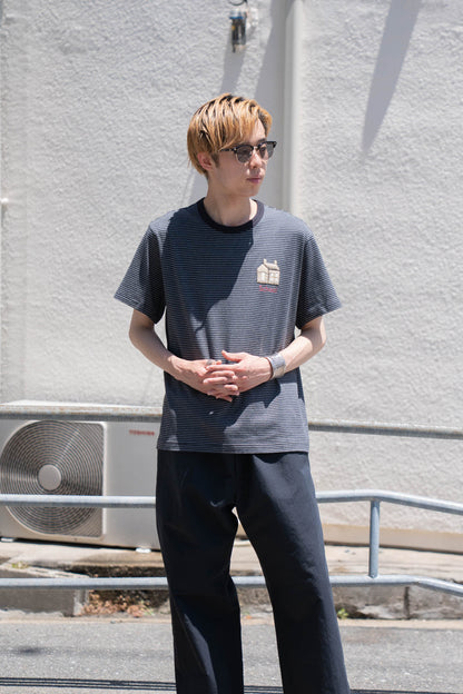 Hand-Embroidered Stripe T-Shirt