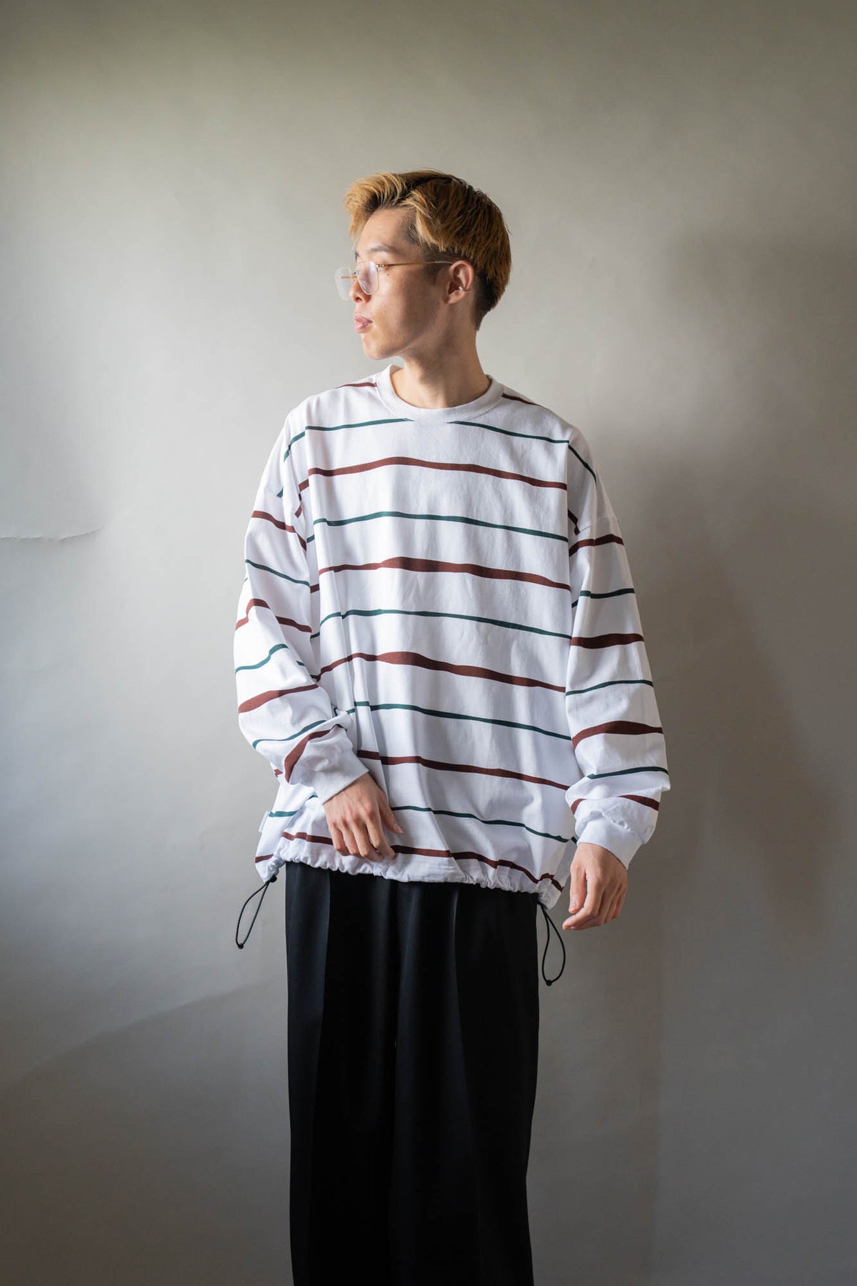 SUPER BIG STRIPE LS TEE