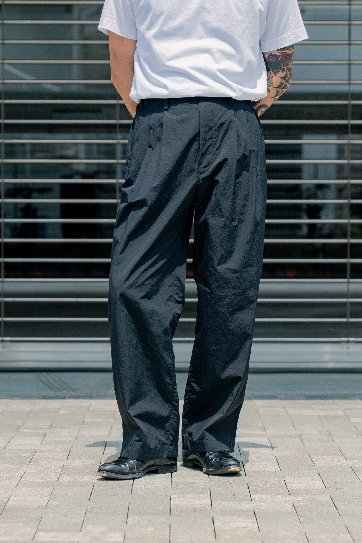 WINDPROOF NYLON WIDE EASY TROUSERS(ST.1278)