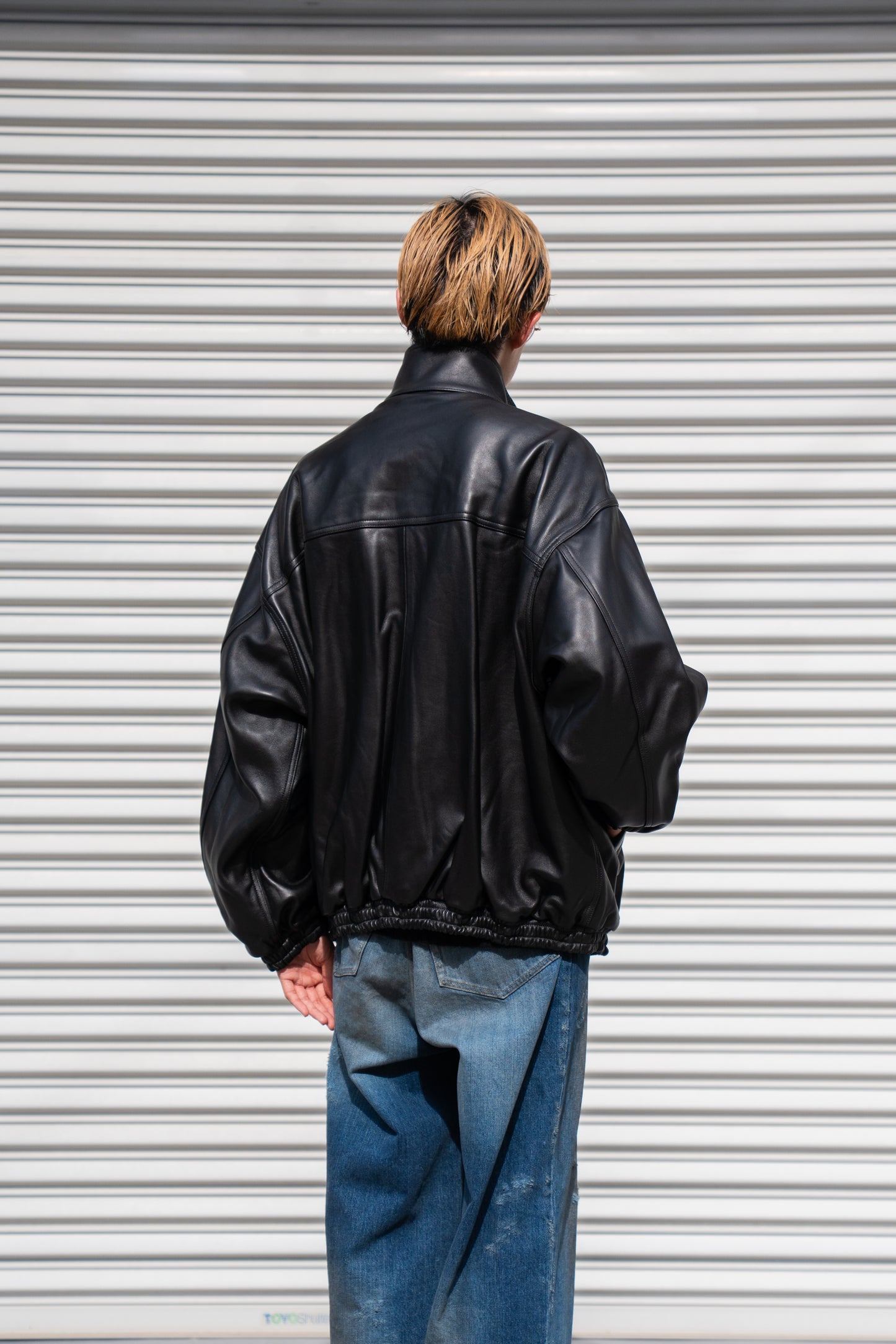 SHEEP LEATHER STAND COLLAR JACKET(ST.1220)