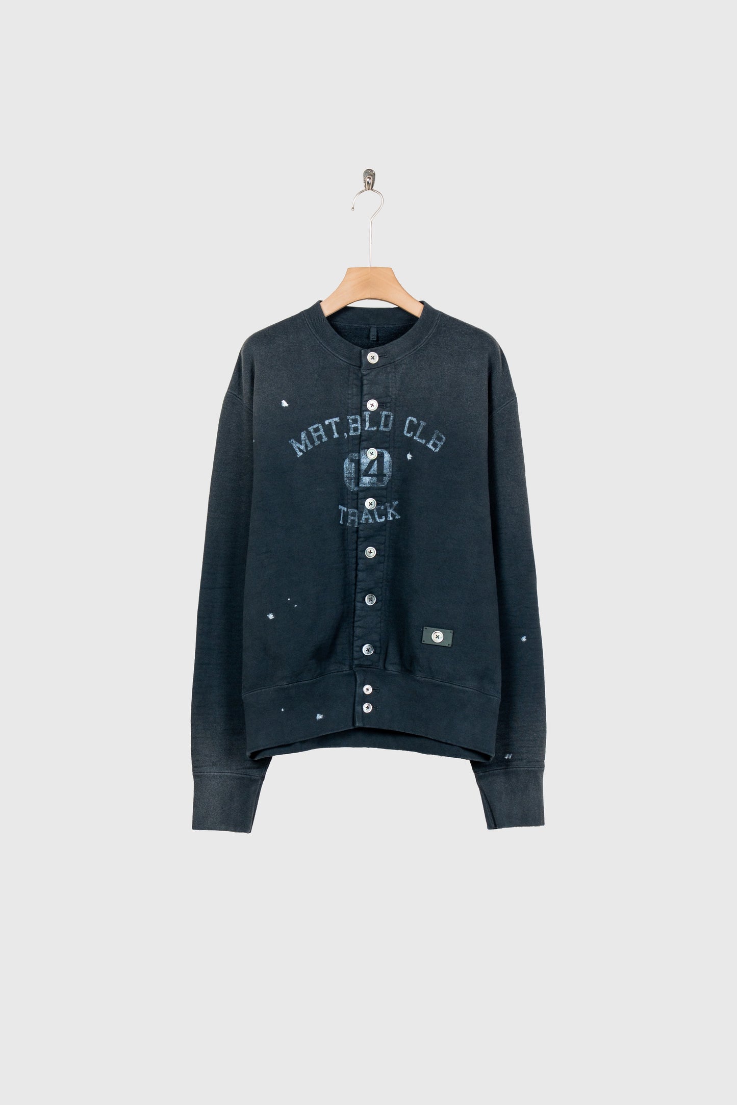 Vintage-effect sweat cardigan