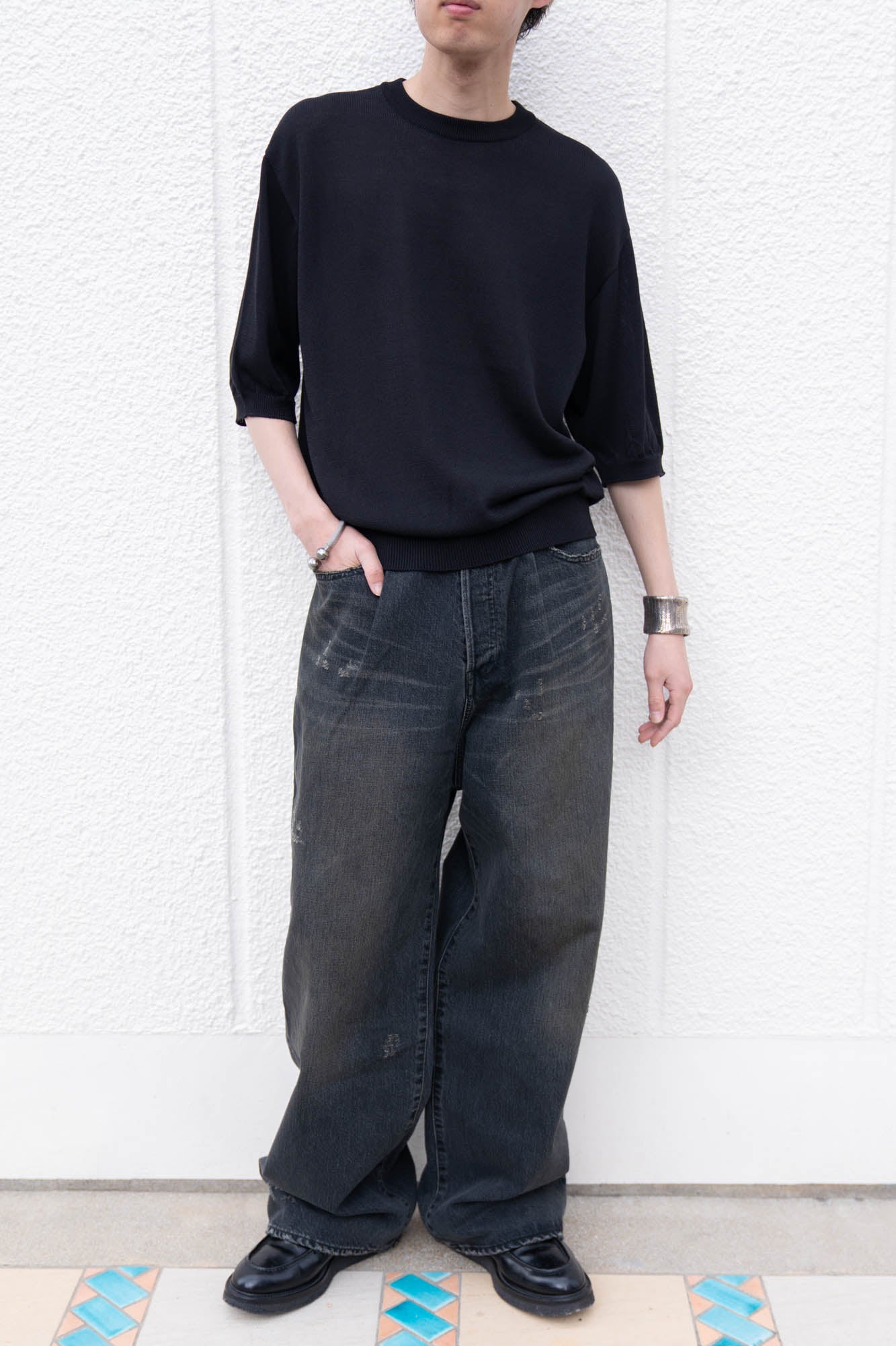 Wide knit T-Shirt