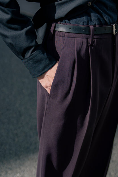 TWO TUCKS WIDE TROUSERS