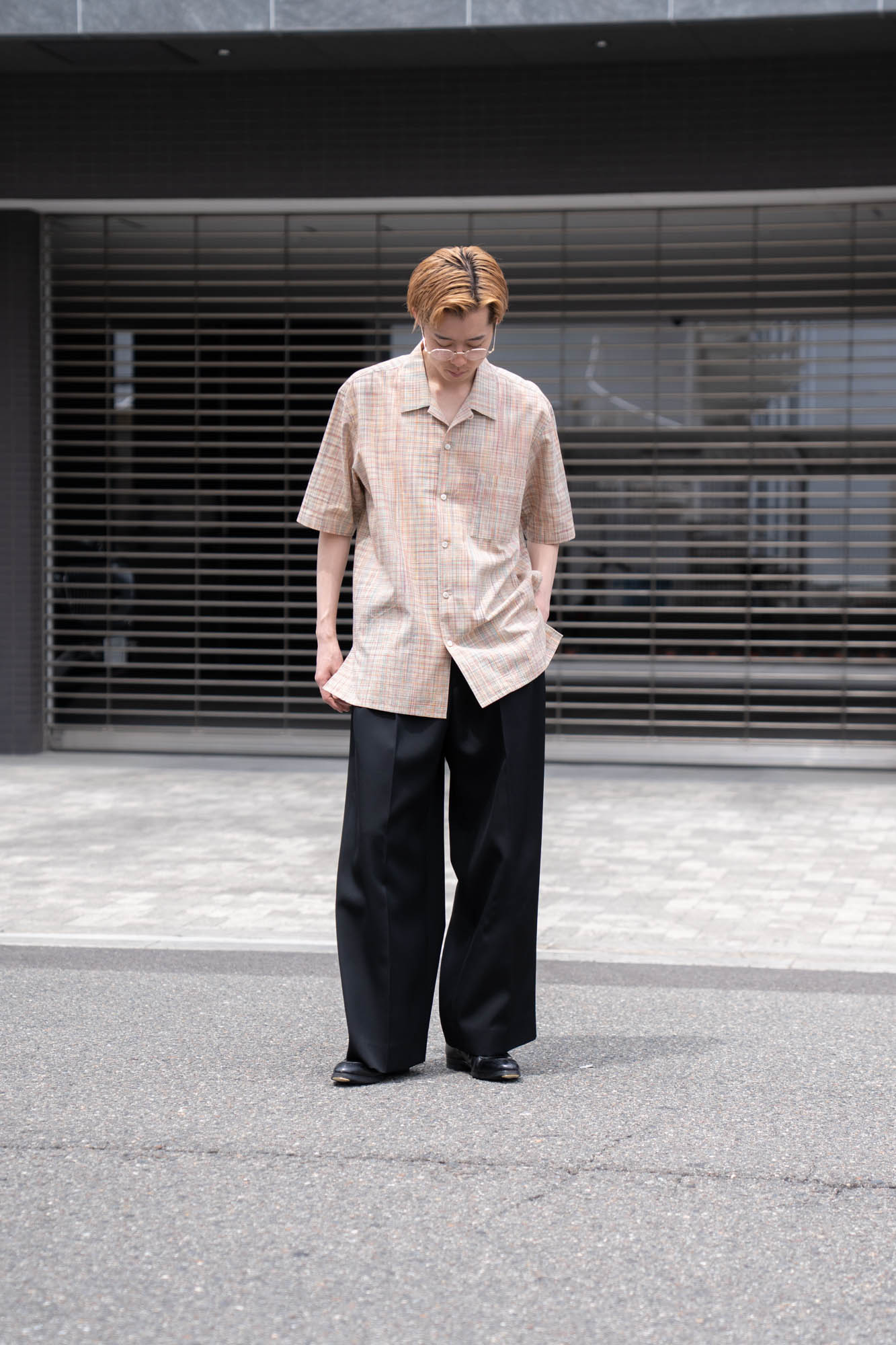 cotton ikat check shirt