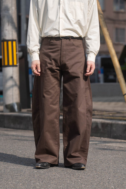 DEFORMATION WIDE COTTON PANTS(ST.1390)