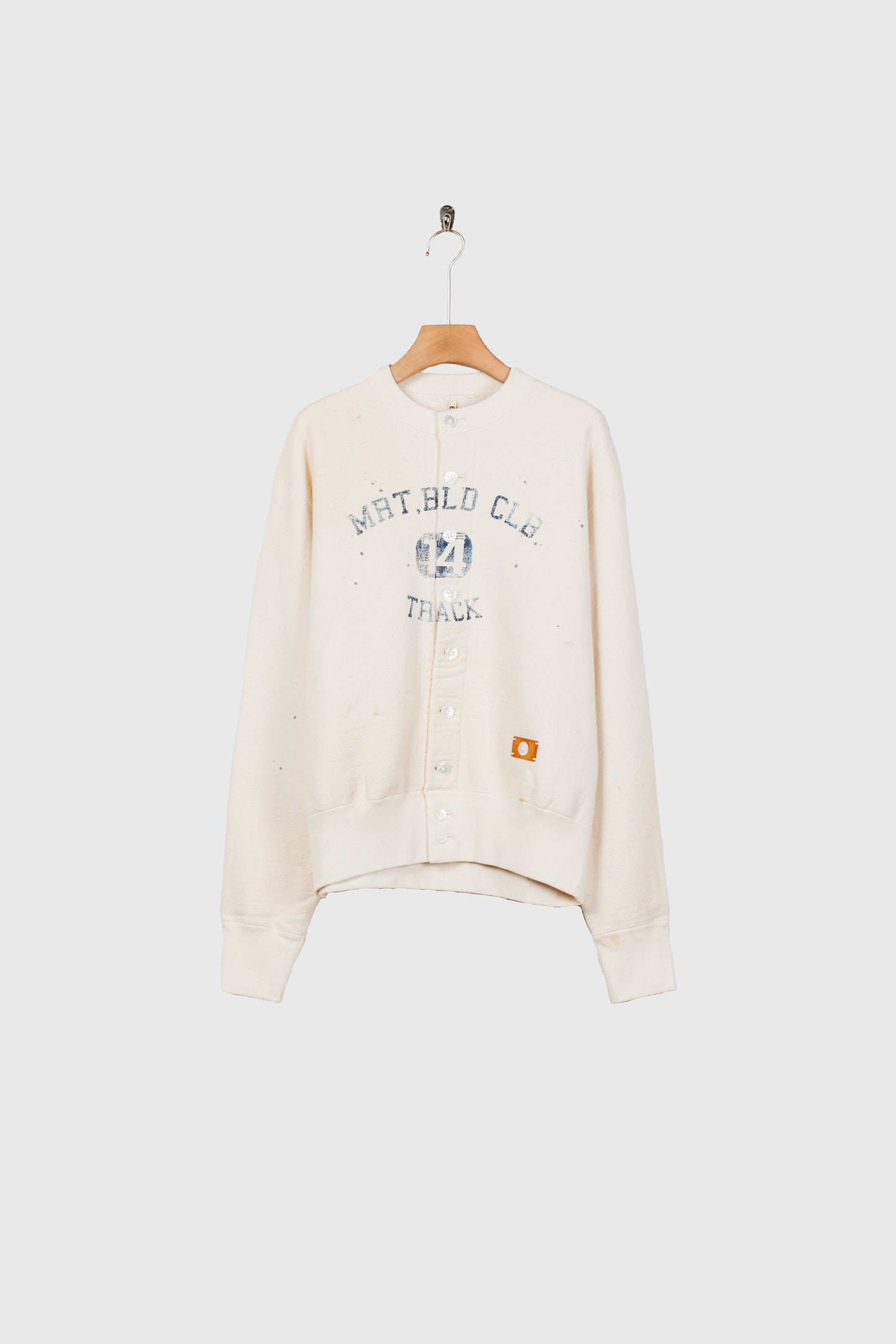 Vintage-effect sweat cardigan