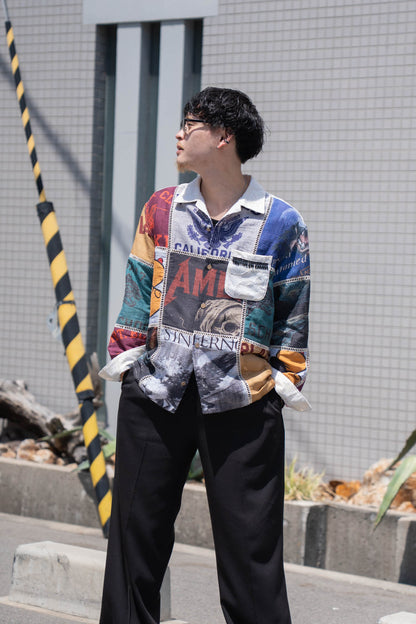 Patchworked Silk Shirt