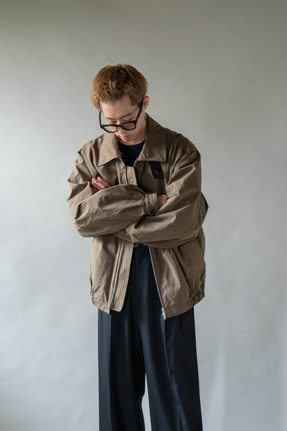 DETATCHABLE COLLAR RESIN-FINISH COTTON JACKET(ST.1576)