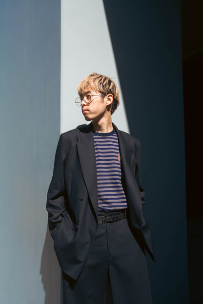 sign別注 Hand-Embroidered Stripe Long Sleeve T-Shirt