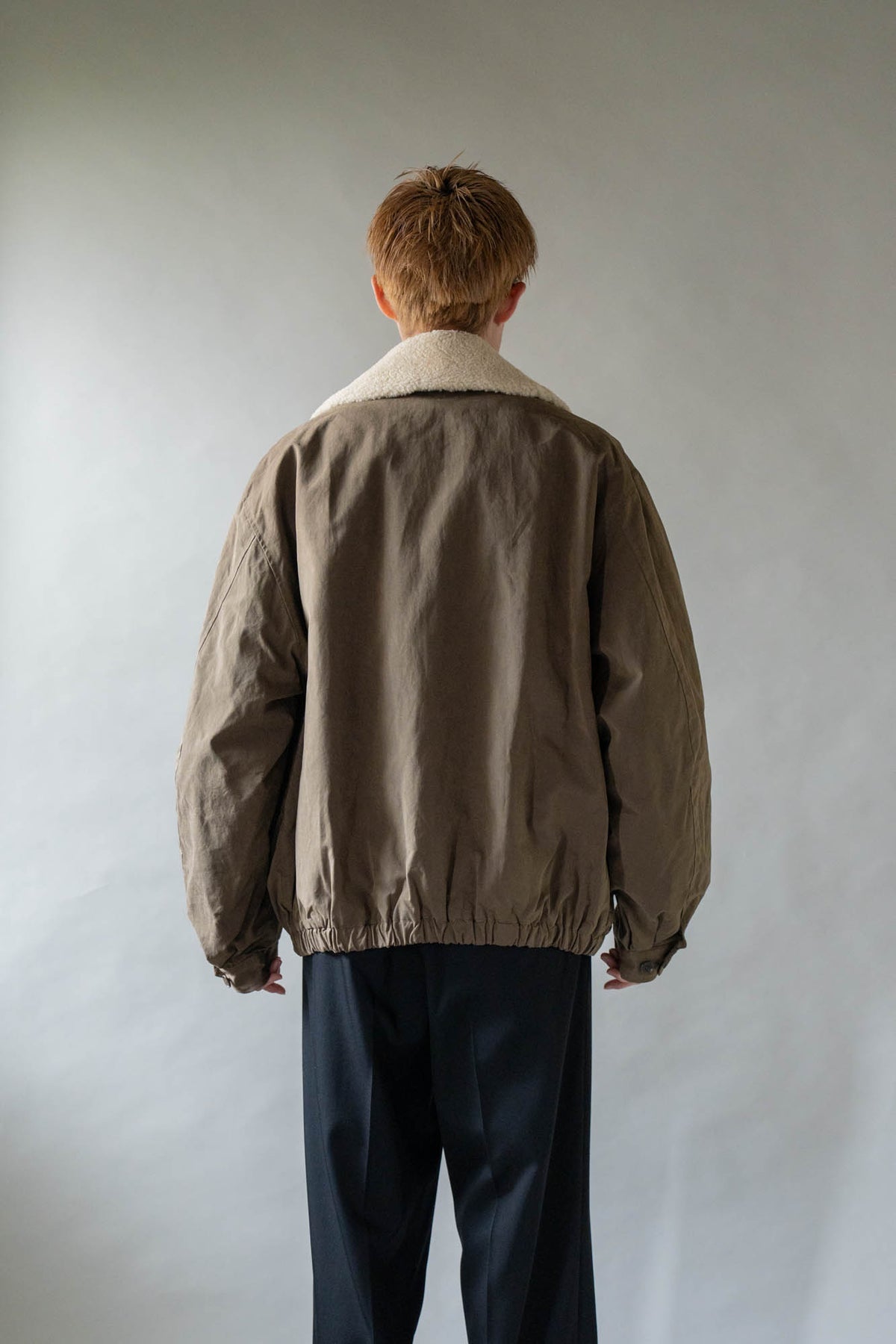 DETATCHABLE COLLAR RESIN-FINISH COTTON JACKET(ST.1576)
