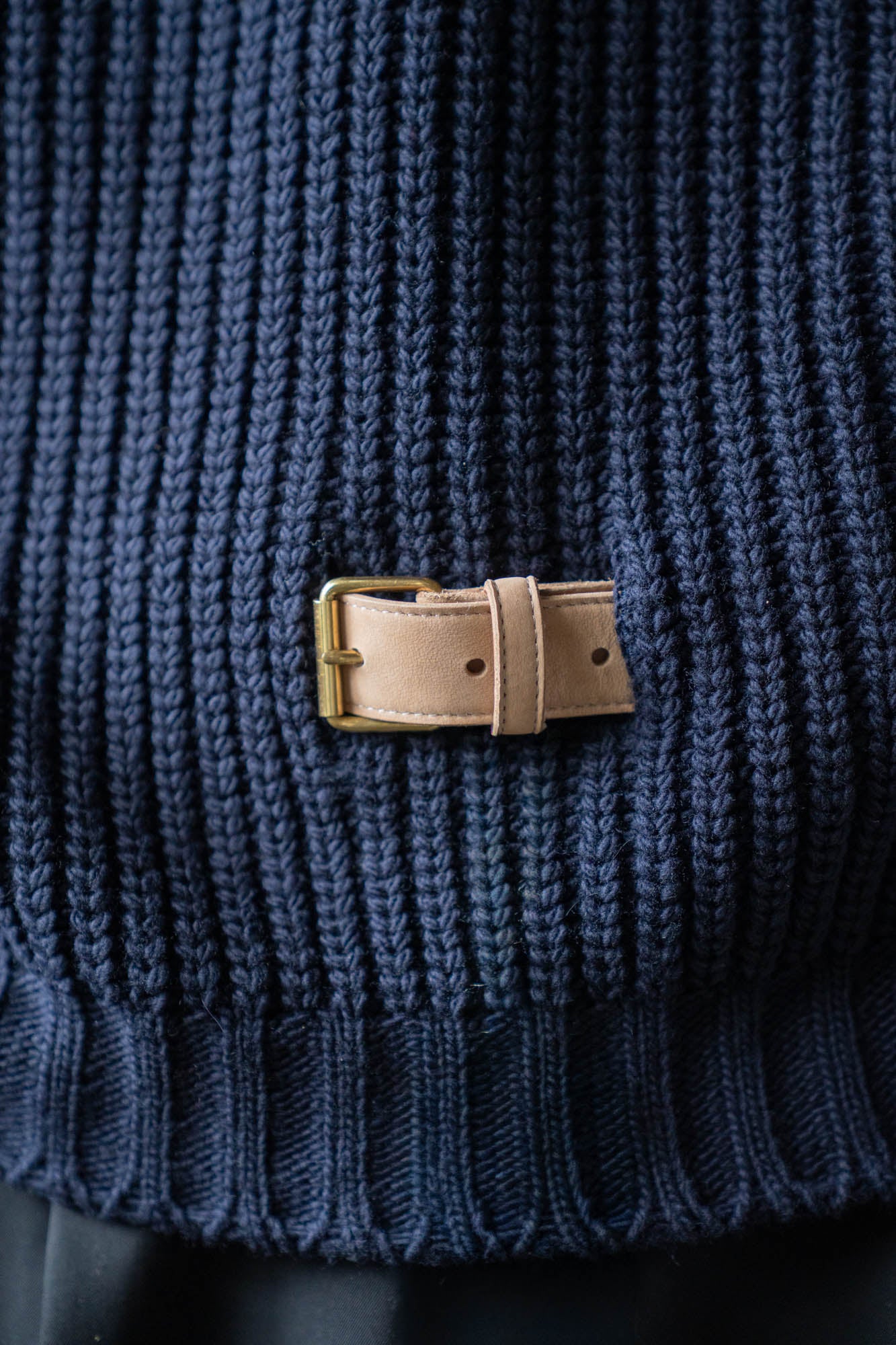 Belt. Slit Knit in Merinos d`Arles