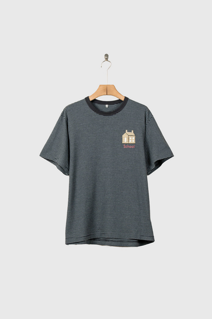 Hand-Embroidered Stripe T-Shirt