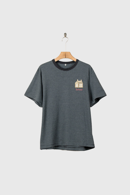 Hand-Embroidered Stripe T-Shirt