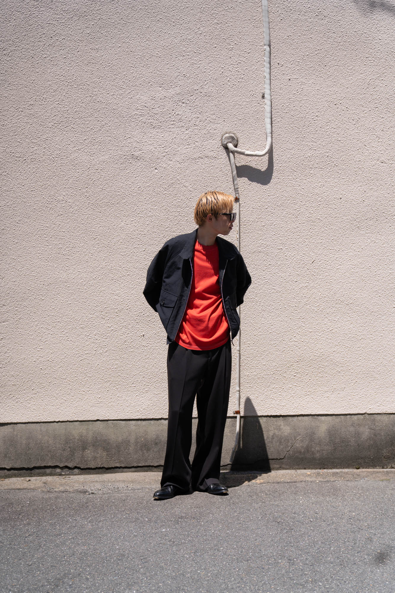 GARMENT DYED BORDER T-SHIRT