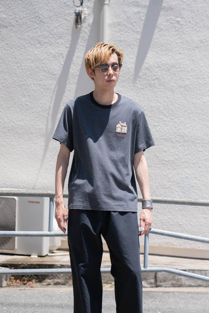 Hand-Embroidered Stripe T-Shirt