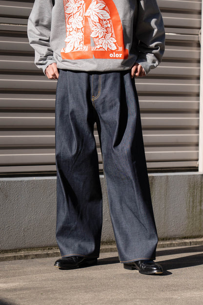 2TUCK WIDE DENIM PANTS -ENTASIS Mk-Ⅱ