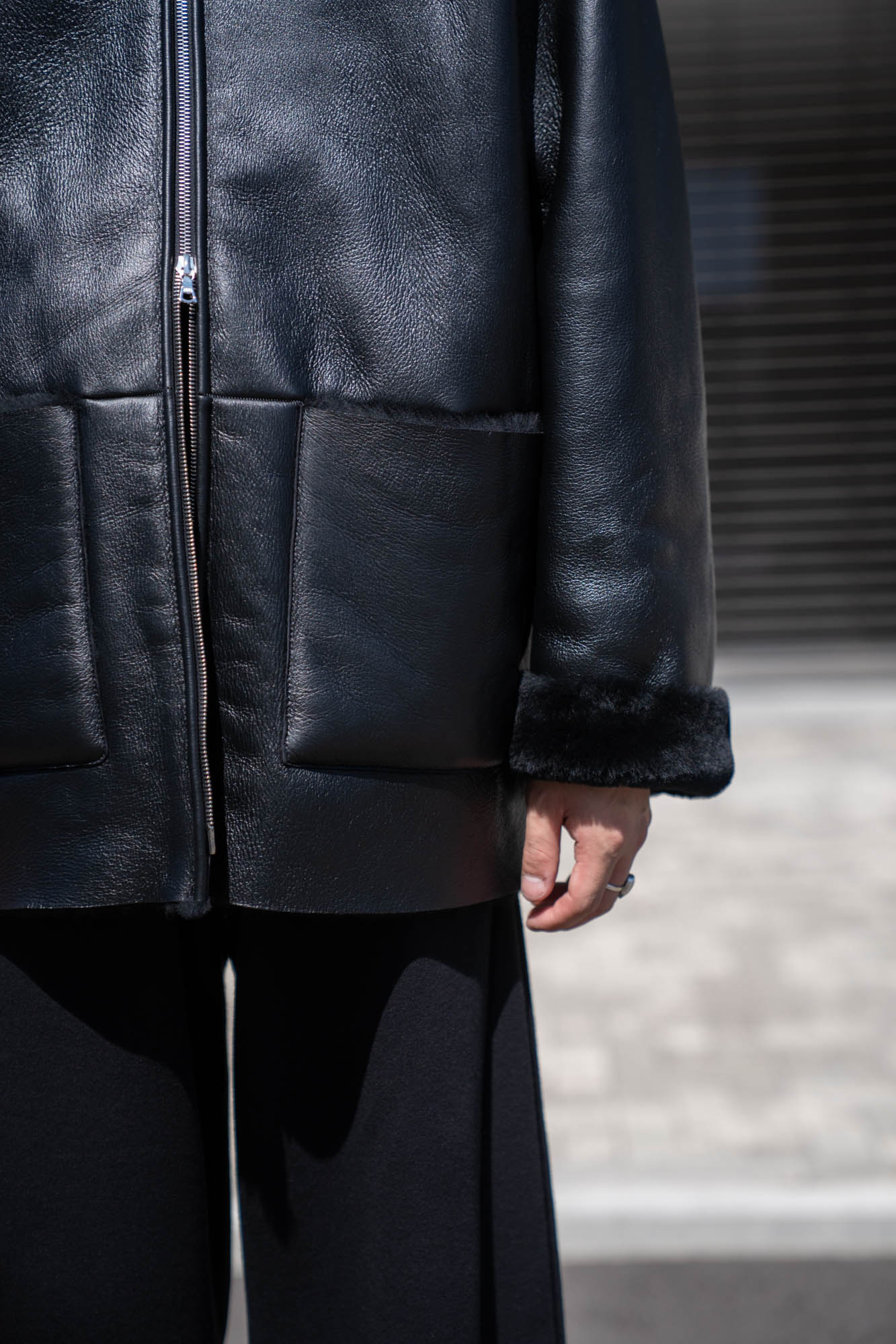 CUT-OFF MOUTON JACKET(ST.1222)